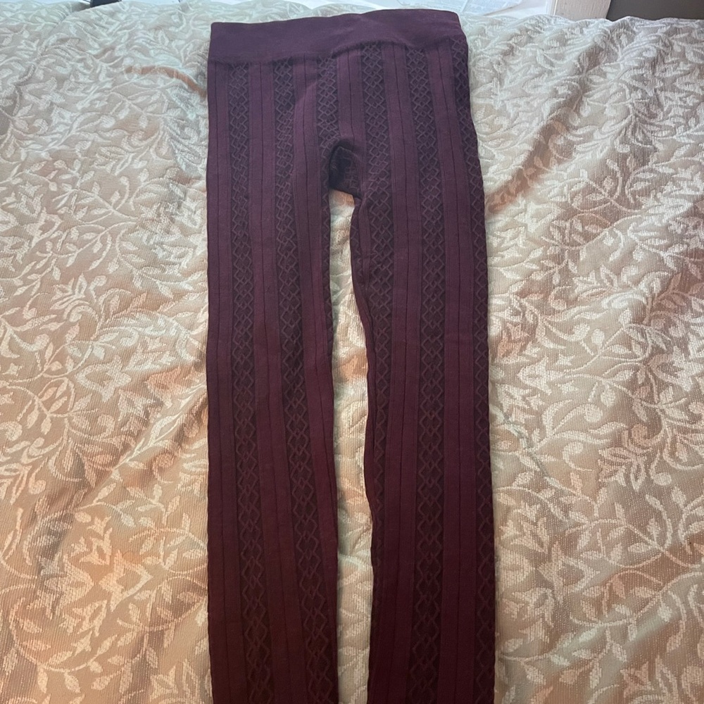 Red leggings
